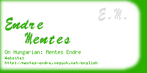 endre mentes business card